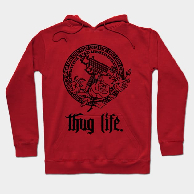 Thug Life #1 /// Tattoo Style Illustration Design Hoodie by DankFutura